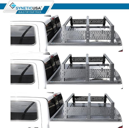 Syneticusa AR Automatic Retractable Truck Bed Cover with R6 Rack for Ford F-150 2004–2026 | 5.5' (67”) Short Bed | Aluminum Hard Retractable Tonneau Cover | Easy Installation | Waterproof, Low-Profile