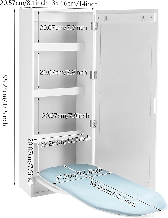Wall Mounted Ironing Board Cabinet