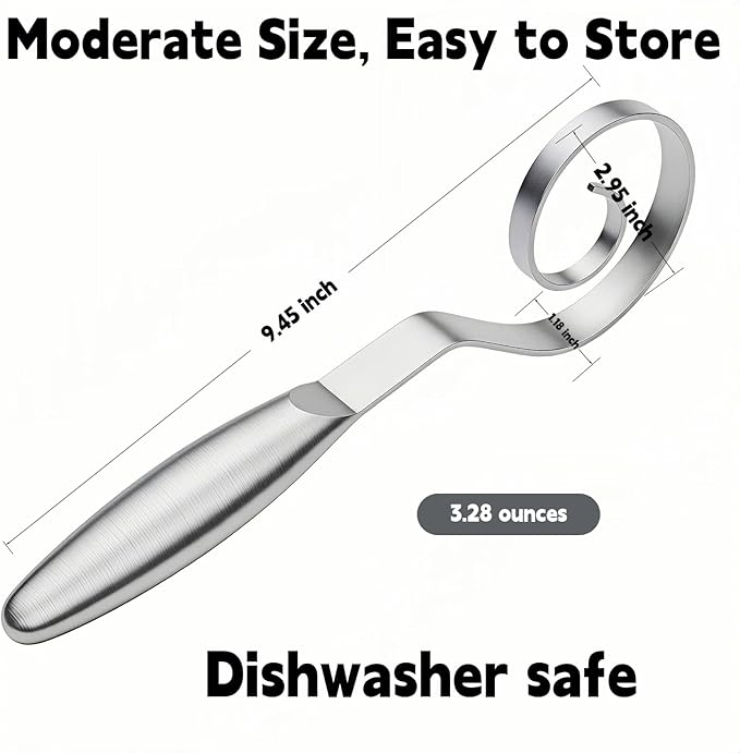 Maxjoy Danish Dough Whisk Stainless Steel Hook