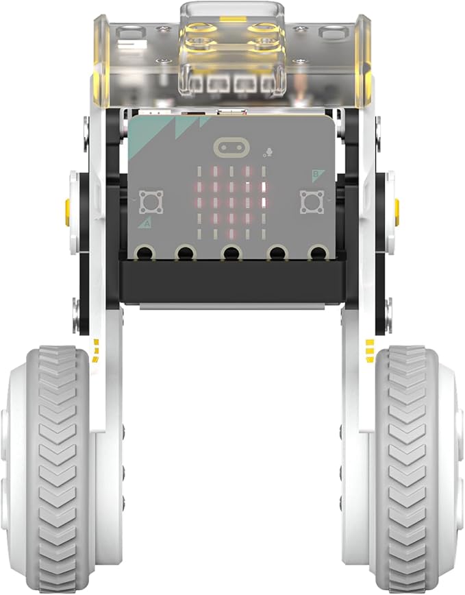 ELECFREAKS Microbit XGO Rider Starter Kit Makecode Programing, Self-Balancing Car Bionic Built-in IMU and Brushless Motor All-Metal Servo,Opens Underlying Python Protocol(Without Micro:bit)