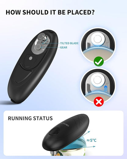 CIRCLE JOY Electric Can Opener, One-Touch Automatic Can Opening