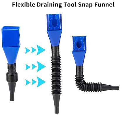 Funnels for Automotive Use, Flexible Draining Tool Snap Funnel, Oil Snap for