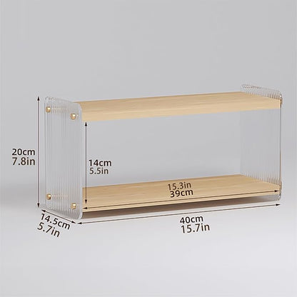 LiTY Coffee Station Organizer 2 Tier Acrylic Home Storage Mugs Hooks