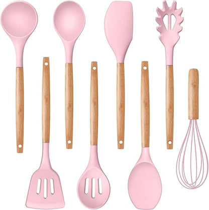 P&P CHEF Silicone Cooking Utensils Set, 8-Piece Kitchen Cooking Utensil