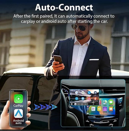 Wireless CarPlay Adapter 2-in-1 for Chevrolet Traverse 2018 2019 2020 2021 2022 2023 2024 2025, USB Design Plug and Play Bluetooth Fast Connection Car Accessories,A