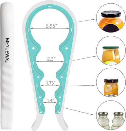 Jar Opener for Weak Hands - 5 in 1 Multi Function Can Opener Bottle Opener Kit