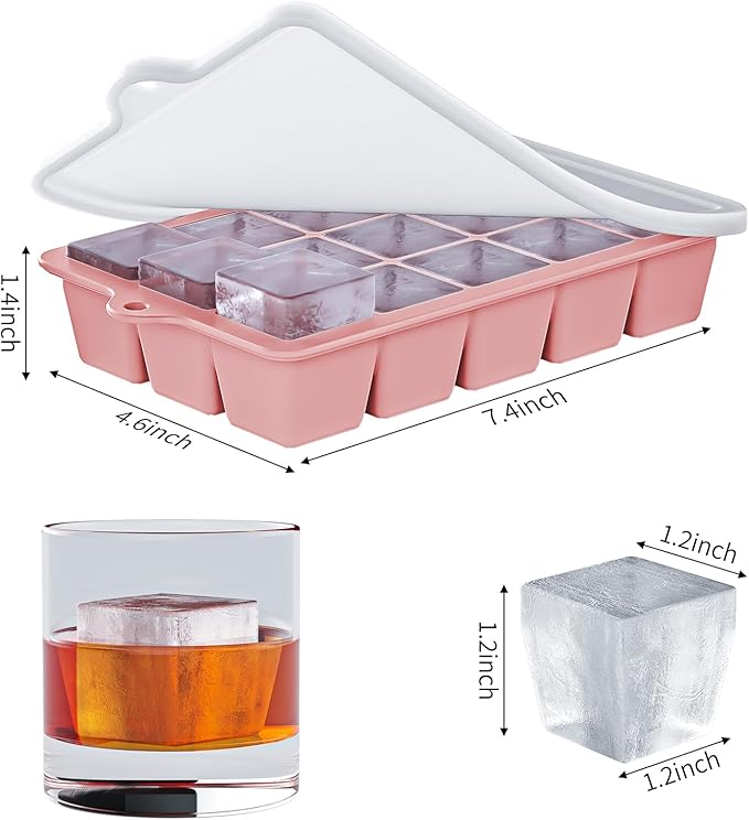 Silicone Ice Cube Tray 3 Pack