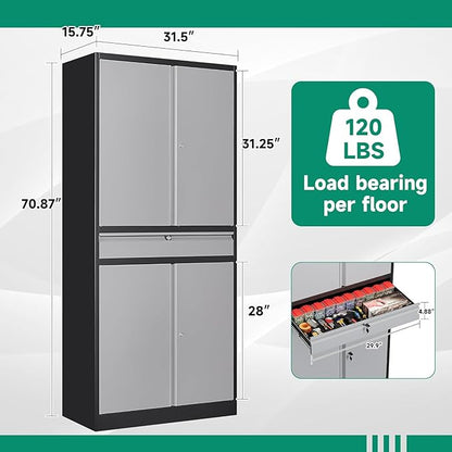 Letaya Metal Garage Storage Cabinet