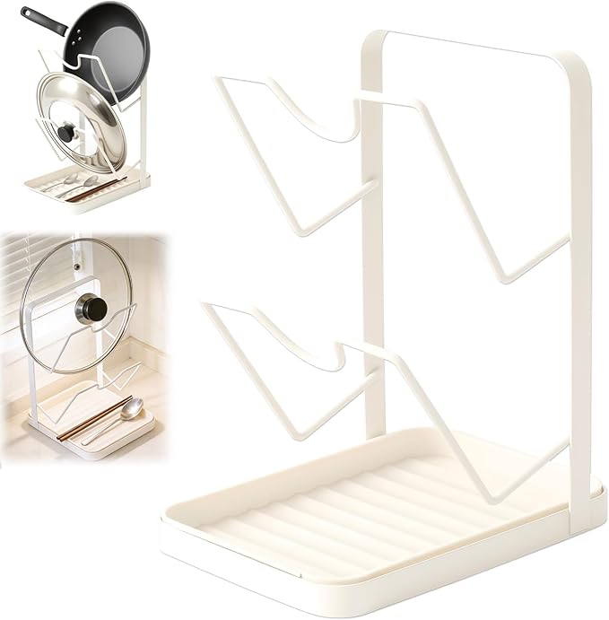 Kitchen Pot Lid Storage Rack, Pot Lid Organizer, Kitchen Pot Lid Holder While