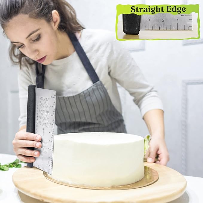 HULISEN Large Bench Scraper for Baking, 10 inch Dough Pastry Scraper