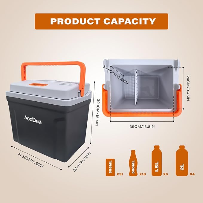 Upgrade 27 Quart Electric Car Cooler and Warmer