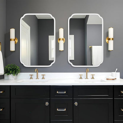 White Bathroom Mirror for Over Sink 24×36 Inch