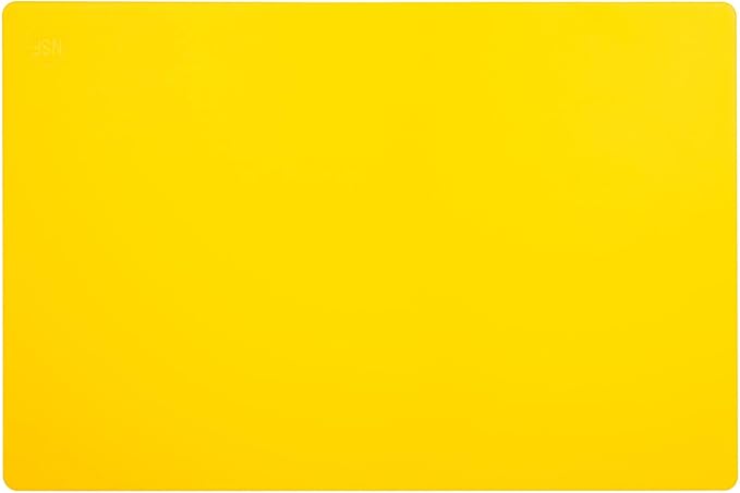 Thirteen Chefs Large 18 x 12 Yellow Cutting Board