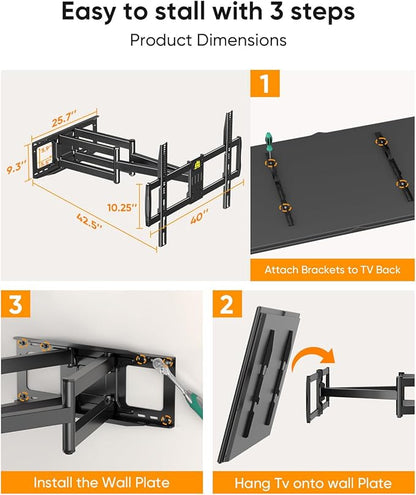 FORGING MOUNT Long Arm TV Wall Mount