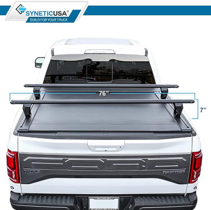 Syneticusa ER Power Retract Hard Tonneau Cover with Crossbars Fits 2004-2026 Ford F-150 5.5' (67”) Truck Bed Waterproof Accessories Retractable