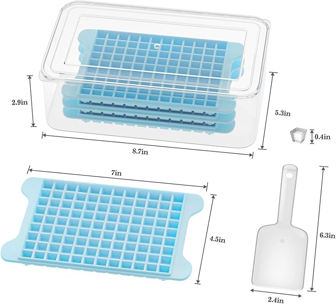 Mini Ice Cube Tray for Freezer: GGUW Nugget Ice Cube Tray