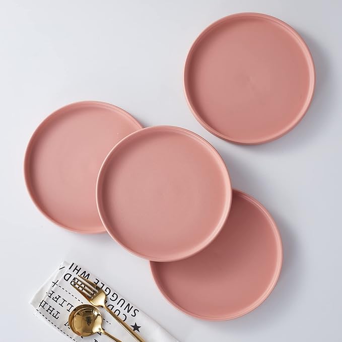 Stone lain Stella Salad Plate 6-Piece Set, Round, Porcelain, Terracotta
