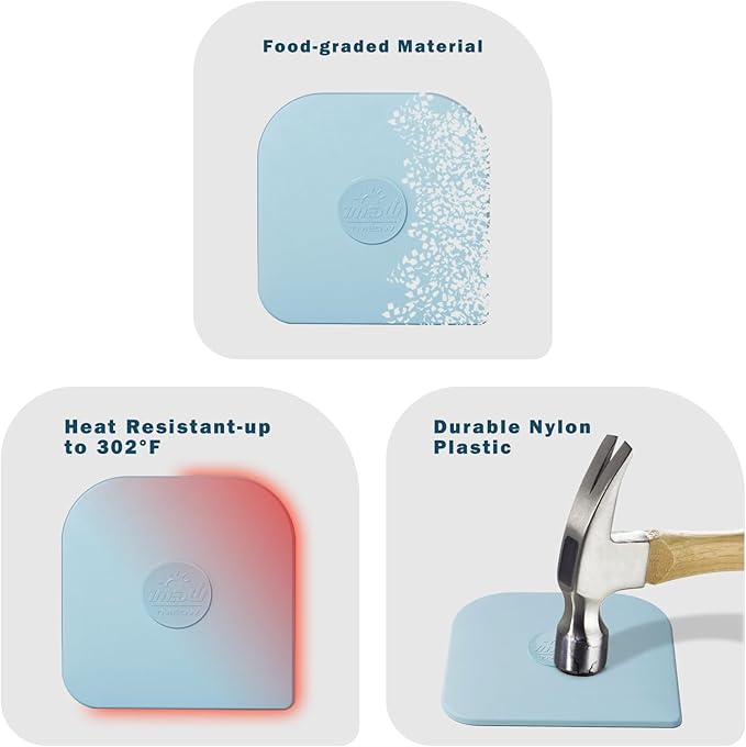 Pan Scraper, Non Scratch for Cast Iron, Pot and Pan Cleaning, Sturdy Scraper