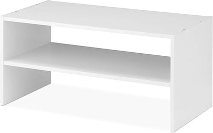 Whitmor Wood Stackable 2-Shelf Shoe Rack, 24 inches