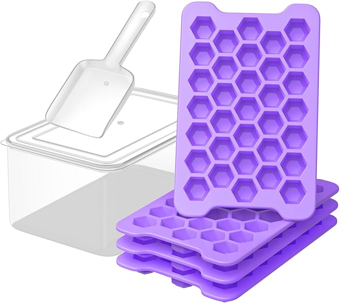 Mini Ice Cube Tray for Freezer: Small Plastic Ice Cubes Trays for Freezer