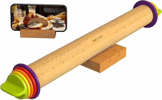 Rolling Pin with Thickness Rings