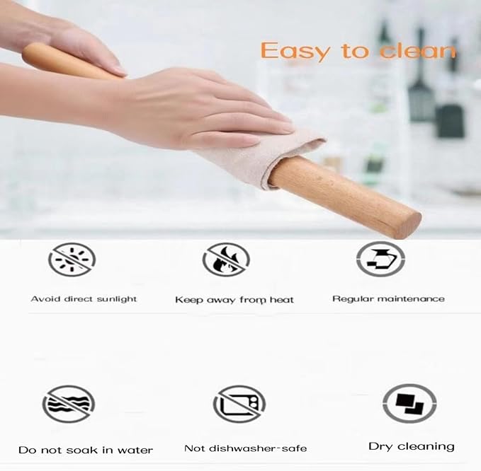 French Rolling Pin, 16 Inches Wooden Rolling Pin