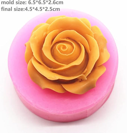 Rose Petal Resin Mold - Circle & Round Shapes, Soap & Candle Mold, Peony Design