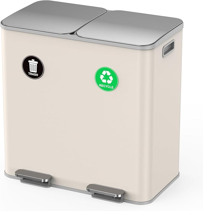 Lovewind Dual Trash and Recycling Bins