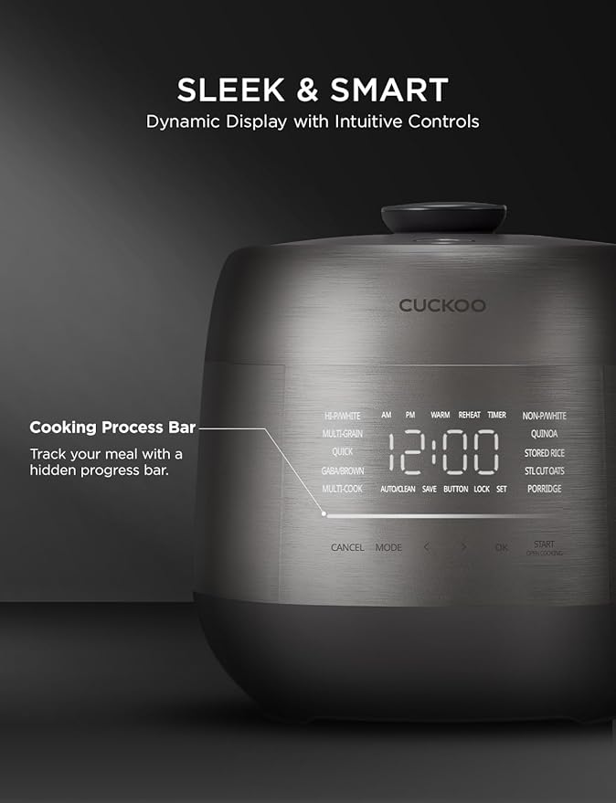 CUCKOO Twin Pressure Rice Cooker 6-Cup Uncooked / 12-Cup Cooked