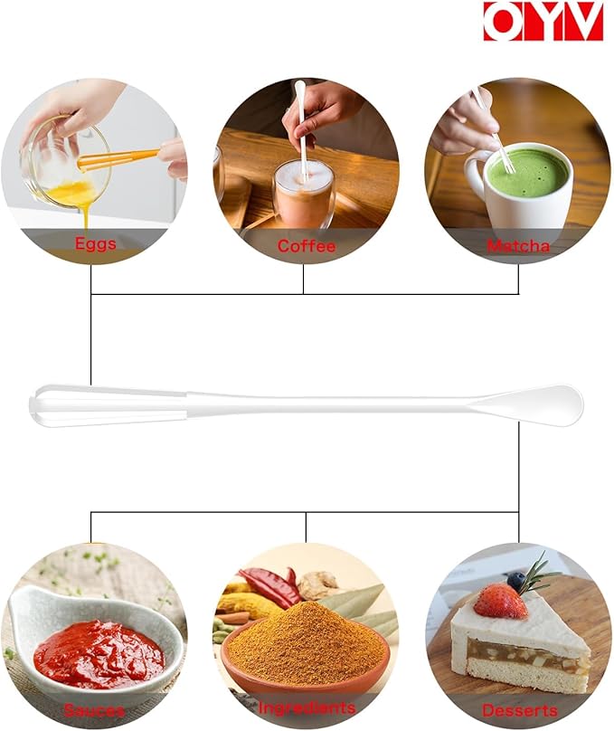 OYV Timeless Kitchen Colors Mini Whisk Set, 8.5 in Mini Whisks