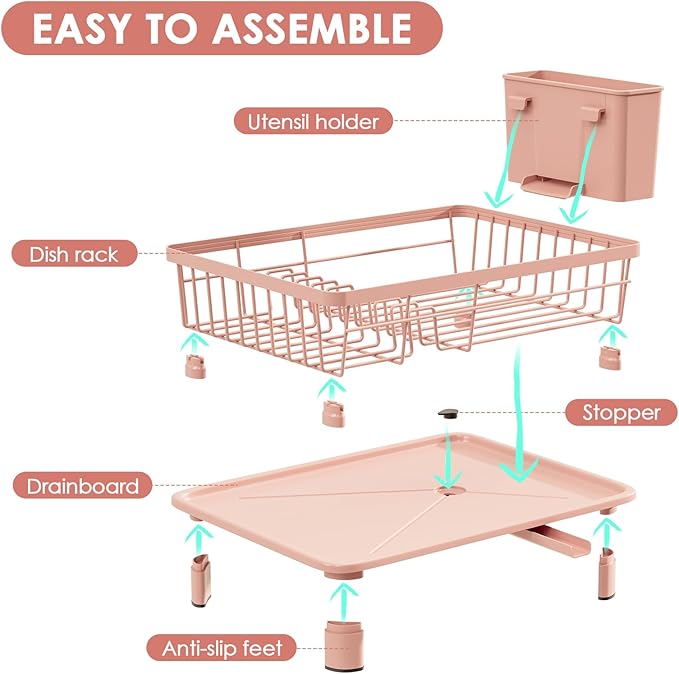 GAOKASE Dish Drying Rack, Stainless Steel-Dish Rack, Dish Racks