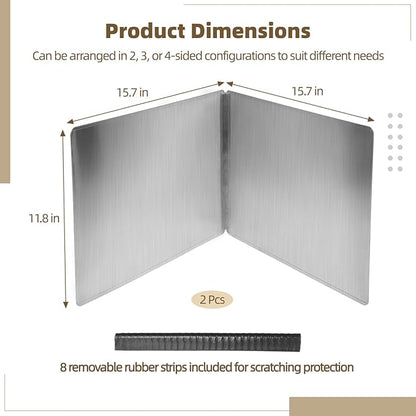 2 Pcs Grease Splatter Guards, 2-Sided Oil Splash Boards