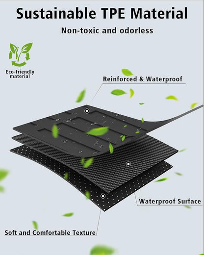 Floor Mats Custom for Subaru Outback 2026 All Weather TPE Rubber Protection 1st and 2nd Row Anti-Slip Floor Liners for Outback 2026 Accessories, Black