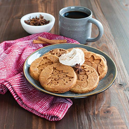 Nordic Ware Holiday Pancake Pan, Black 0.6 cup