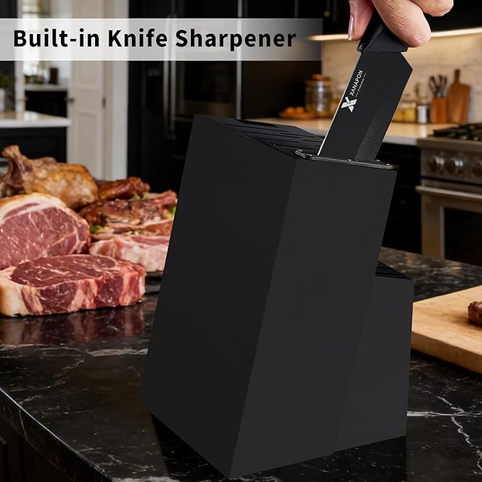 XANAPON 19-Piece Black Kitchen Knife Set