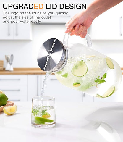 LUNA&MANTHA 1 Gallon Glass Pitcher