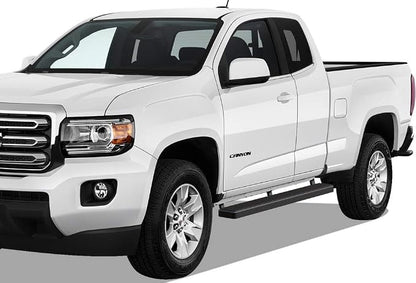 APS 5in Black Stainless Steel Running Boards Compatible with Chevy Colorado GMC Canyon Crew Cab 15-26