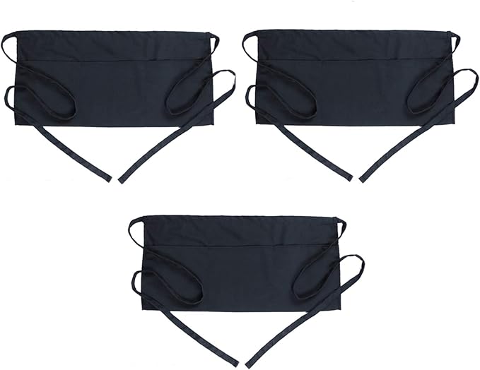BOHARERS Waist Apron with 3 Pockets 3 Pack
