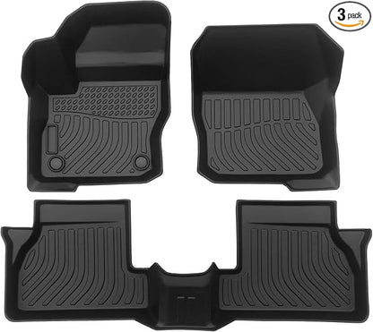 All Weather Floor Mats for 2012-2018 Ford Focus, Floor Mats Fits 1st & 2nd & Row, 3D Anti-Slip Waterproof TPE Rubber Protector Car Mats Full Set Liners