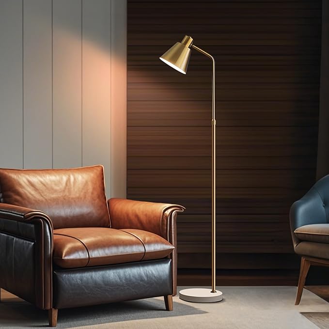 Gold Brass Industrial Floor Lamps