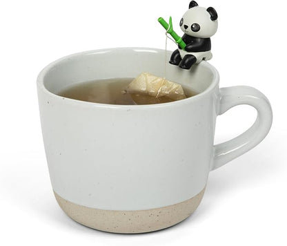 Tea Mates - 1pc Cute Fishing Panda - Tea Bag Holder and String Rest - Tea