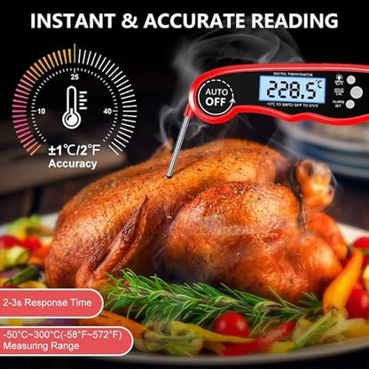 RIWUSI Meat Thermometer Digital, Instant Read Food Thermometer