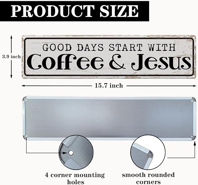 Coffee Signs for Coffees Station Decor, Good Days Start