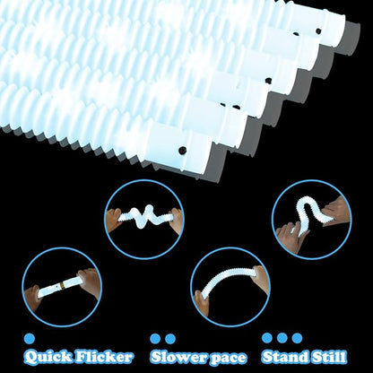 24 PCS White Glow Sticks Party Favors for Kids, Light Up Necklaces Bracelets Accessories for Toddlers,Halloween Birthday Party Basket Goodie Bag Stuffers Fillers,Treats Prizes Toys Gifts for Boy Girl