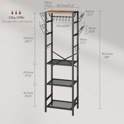 MAHANCRIS 4-Tier Pot Rack, Pots and Pans Organizer