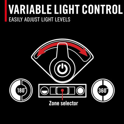 COAST EAL55R Dual Color LED Emergency Light, 3000 Lumen, 10+ Nights of Light, Variable Light Control, Durable for Outdoor & Survival, Black