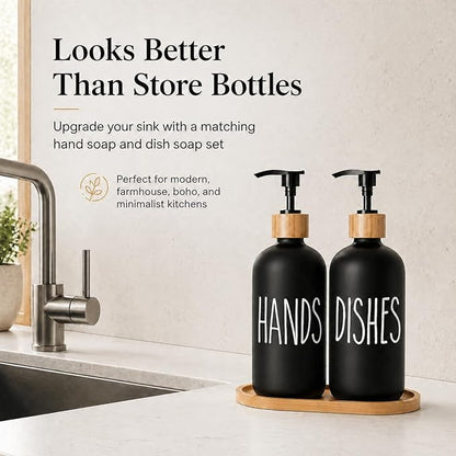 Glass Soap Dispenser for Kitchen Sink and Bathroom