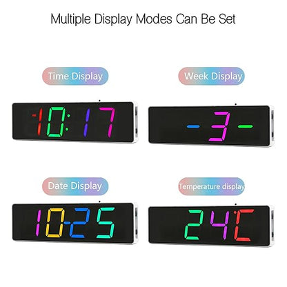 EIELE Soldering Practice Kit 4-Digit RGB Colour LED Digital Clock Kit with colourful case Suitable for students and beginners to solder and learn Adult Electronic Soldering Projects (white case)