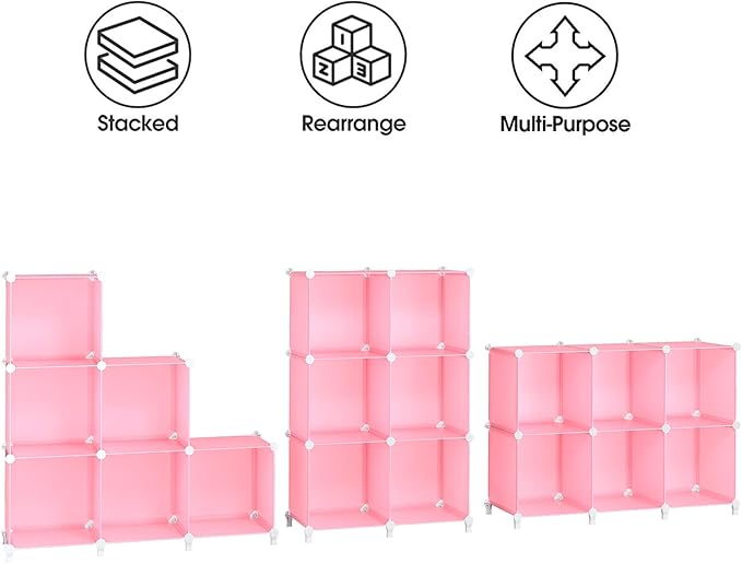 HOMIDEC 6-Cube Storage Shelf, Storage Bookcase Bookshelf