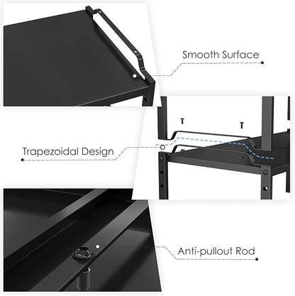 2 Pack 11” Width Expandable Kitchen Cabinet Organizer Shelves, Metal Kitchen